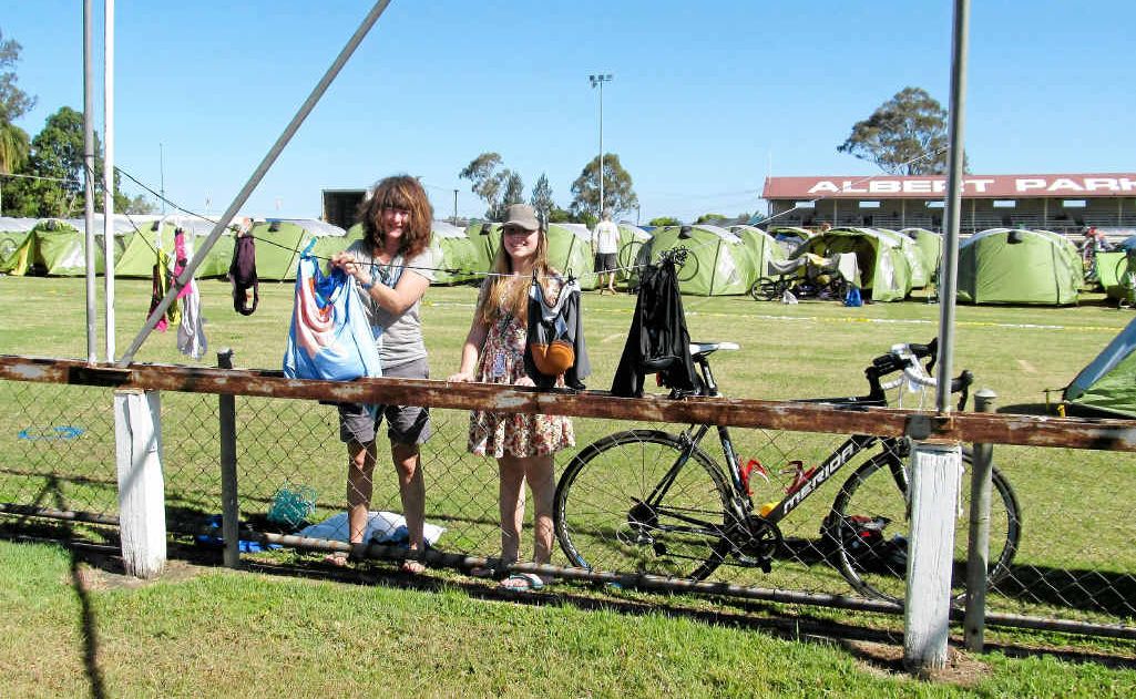 Tina and Emily McCullough love cycling in Queensland. Tina and Emily McCullough love cycling in Queensland.